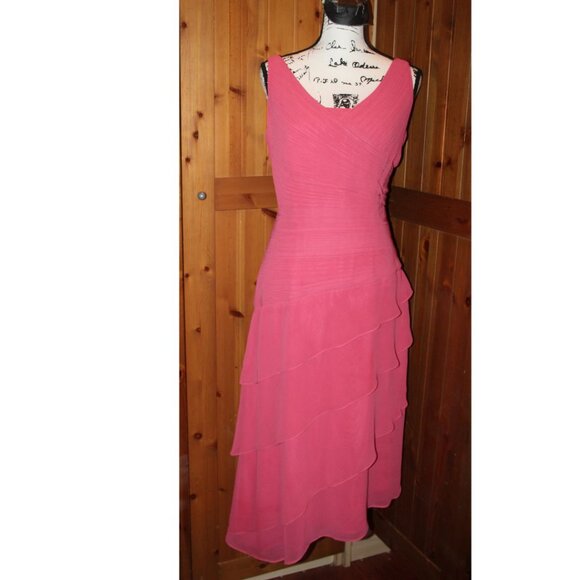 Jade by Jasmine Pastel Rouched Tiered Special Occaision Dress Sz 10 - Picture 2 of 10